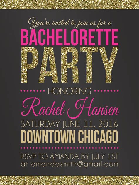 14 Printable Bachelorette Party Invitation Templates