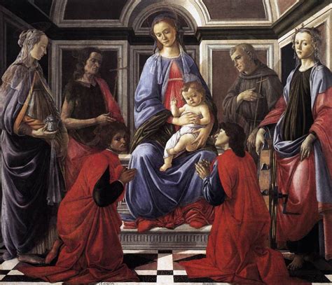 Madonna and Child with Six Saints - Sandro Botticelli - WikiArt.org - encyclopedia of visual arts