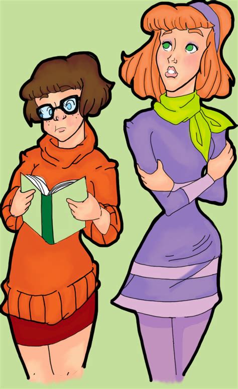 Daphne and Velma colored by re-invent-the-world on DeviantArt