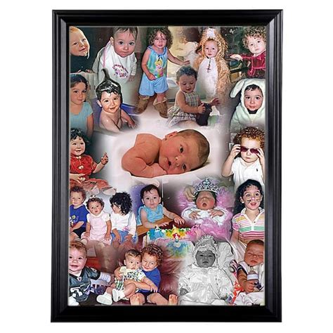 Buy PERSONALIZED WORLD Wood Baby Collage Photo Frame with Photo (Black_ 12 Inch x 18 Inch ...