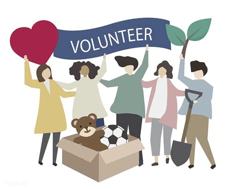 Donation and volunteering community service illustration | free image by rawpixel.com ...