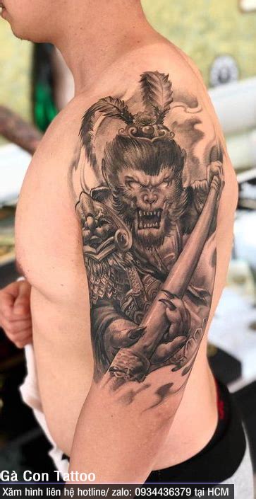 Hình xăm tôn ngộ không - Gà Con Tattoo | Hình xăm, Hình xăm mực, Hình xăm nhật