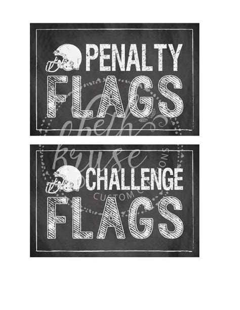 Football Penalty Flags and Challenge 4x6 Flags Signs | Etsy | Custom ...