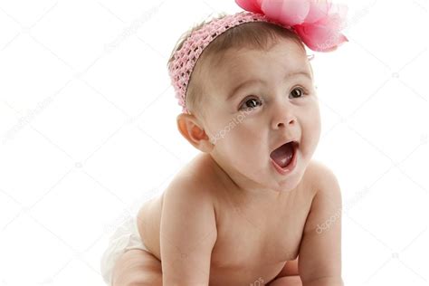 Cute baby girl laughing — Stock Photo © jbryson #21359421