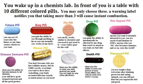 The choose your pills game. | Union Video Game Forums