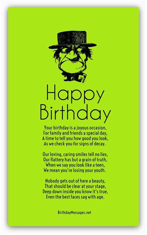 Funny Poems for Birthday Cards Best 25 Funny Birthday Poems Ideas On ...