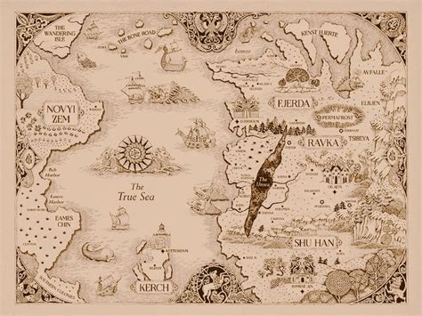 Grishaverse map | Map collage, Fantasy map, Marauders map wallpaper