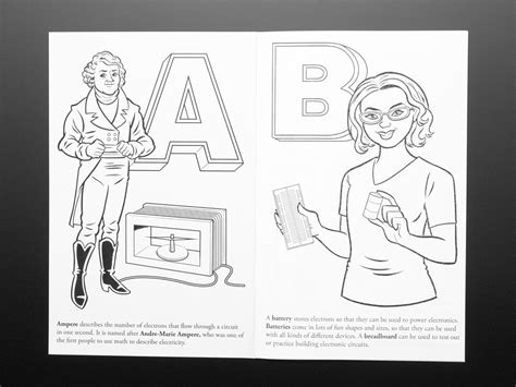 Coloring book - Ladyada's E is for electronics ID: 1000 - $9.95 : Adafruit Industries, Unique ...