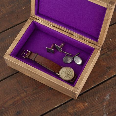 Personalised Wooden Cufflink Watch Box By Warner's End | Custom jewelry box, Handcrafted box ...