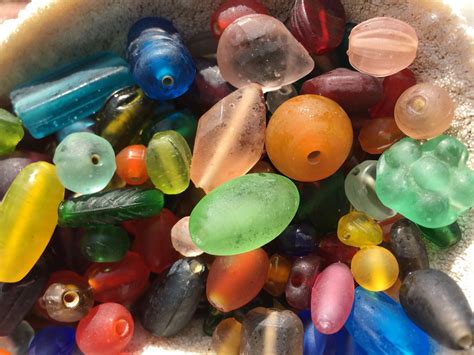 SUPPLY: 50 Vintage Seaglass Mix Glass Beads/ BULK Assorted | Etsy in ...