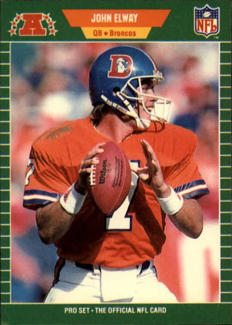 1989 Pro Set #100A John Elway DRAFT - NM-MT