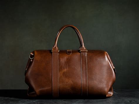 Brown Leather Weekender Bag - Men's Duffle Bag from Satchel & Page