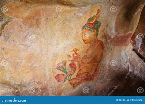 World Famous Frescoes Of Sigiri Damsels, Called Sigiri Apsaras ...