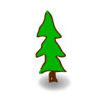 Christmas tree silhouette turqouise color | Free SVG