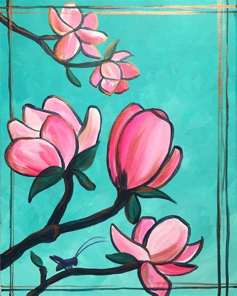 Pink magnolias | Painting, Art, Pink