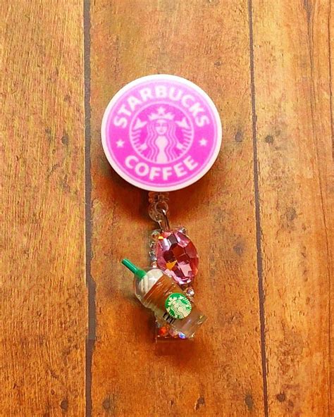 Coffee Time ID Badge Reel - Retractable Badge Holder - Name Badge Holder Nurse Nurse Badge ...