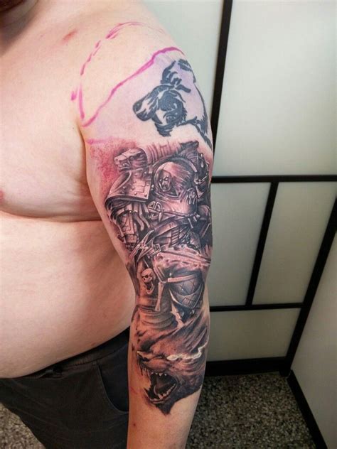 Leman Russ Space Wolves tattoo Warhammer 40k by Rikuturso