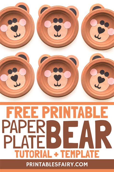 Paper Plate Bear - The Printables Fairy