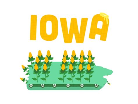 States GIF 21 - Iowa! by Ethan Barnowsky for LooseKeys on Dribbble