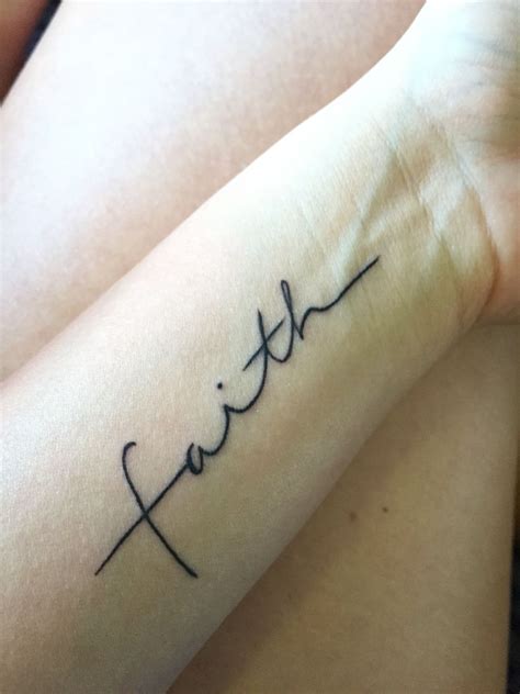 Cross tattoo including the word Faith on the wrist. I love it!! More Arm Tattoo, Side Wrist ...