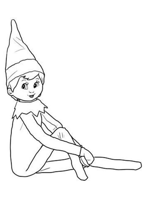 Free Printable Elf on The Shelf Coloring Pages | Christmas coloring pages, Christmas elf, Girl elf