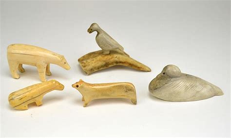 Sold Price: Five Inuit Bone Carving - January 2, 0114 11:00 AM EST