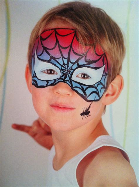 Spider-Man face paint Spider Face Painting, Spider Man Face Paint, Superhero Face Painting, Face ...