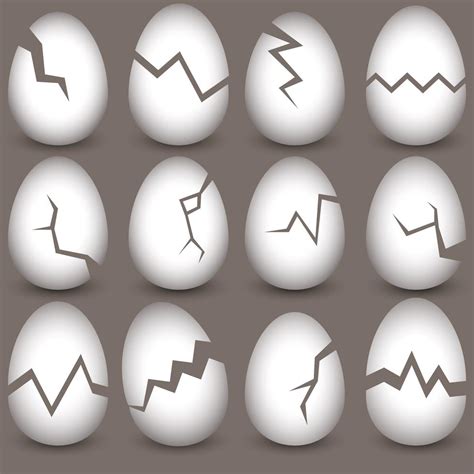 Vector Broken Eggs Set 171783 Vector Art at Vecteezy