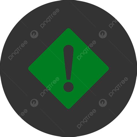 Round Button With Green And Gray Color Scheme Indicating An Error Vector, Beware, Excitement ...