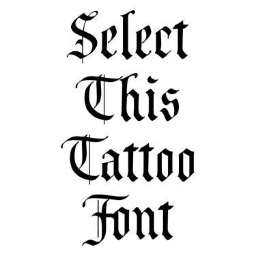 Medieval Writing Tattoo Fonts