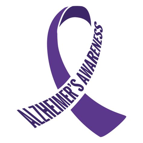 Alzheimer's awareness ribbon loop badge sticker - Transparent PNG & SVG vector file