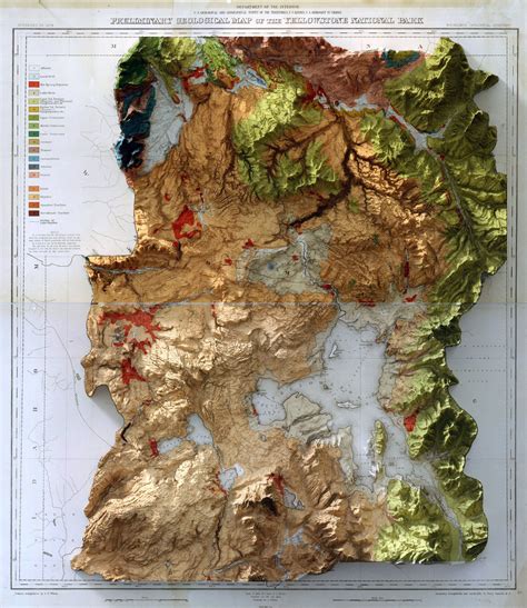 1878 USGS Yellowstone Geology Map, with 3D elevation by Scott Reinhard : r/MapPorn