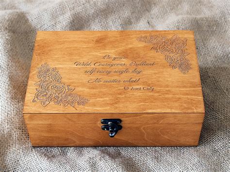 Personalized jewelry box with custom message engraved, Gift for her – YouCanMakeItPersonal
