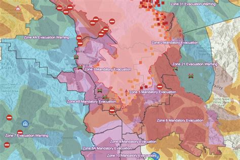 Current Fire Map Sonoma County - Map of world