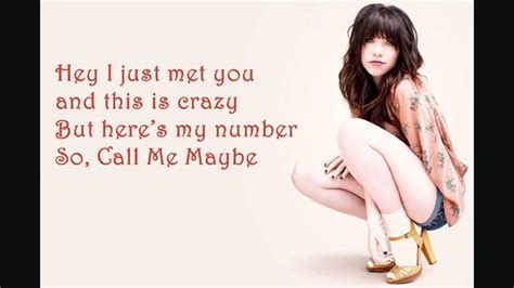 Carly Rae Jepsen - Call Me Maybe Lyrics - YouTube