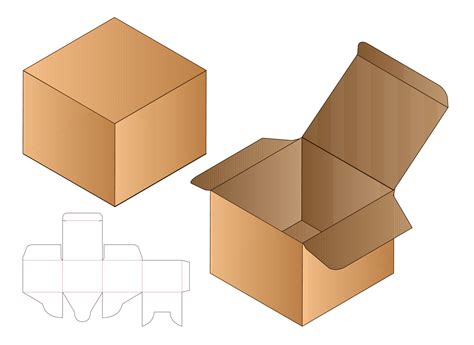 Box packaging die cut template design. 3d mock-up 2287352 Vector Art at ...