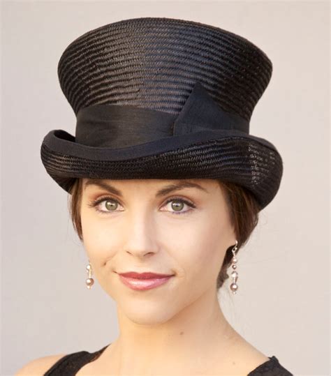 Women's Black Top Hat, Formal Hat, Downton Abbey hat, Derby hat, Mad ...