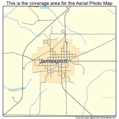 Aerial Photography Map of Jamesport, MO Missouri