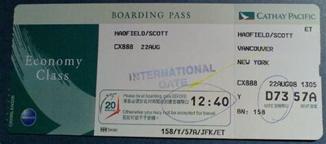 NYC Boarding Pass | Scott Hadfield | Flickr