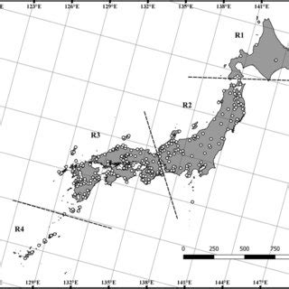 Map of sites located in the Japanese archipelago with divisions into... | Download Scientific ...