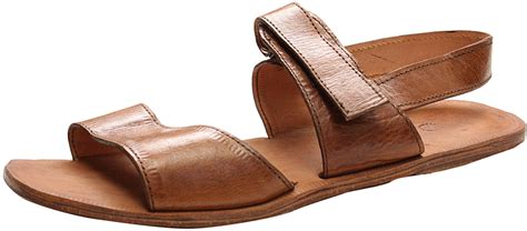 Brown Triple-Strapped Sandals for Men