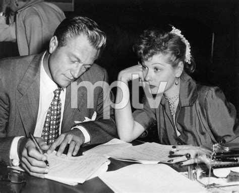 Lucille Ball and Richard Denning on the CBS radio show "My Favorite Husband"circa 1950Photo by ...