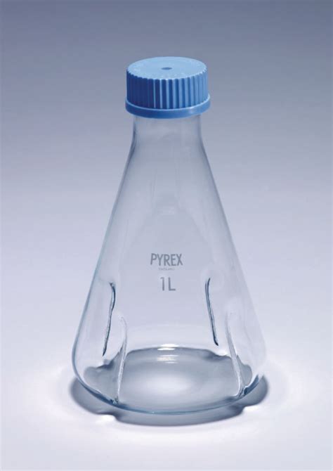 Erlenmeyer flasks, baffled, with membrane screw cap | VWR