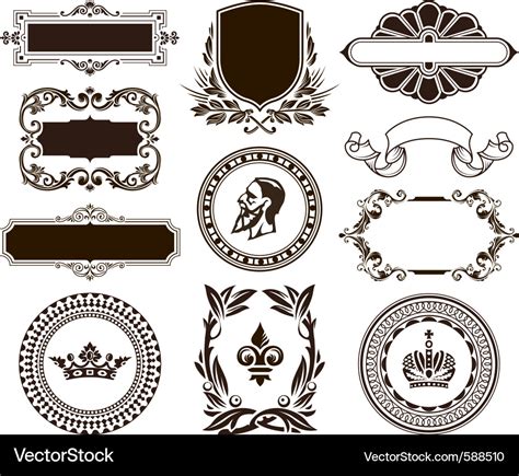 Vintage frames Royalty Free Vector Image - VectorStock