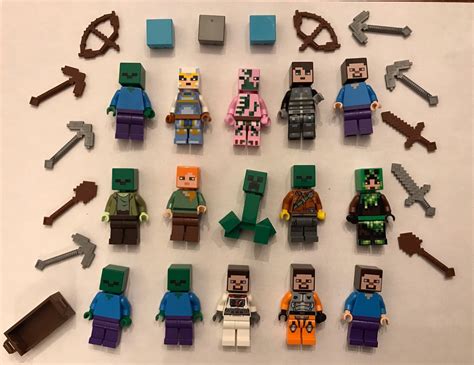 6 LEGO Minecraft MINIFIGS FIGURES Lot random bulk w/ | Etsy