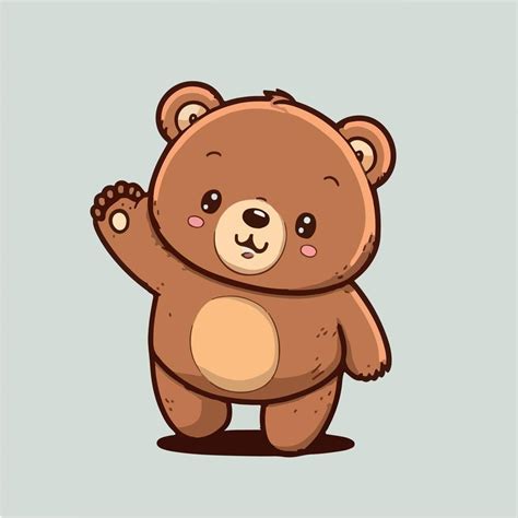 kawaii dibujos animados oso Arte ilustración 22953947 Vector en Vecteezy