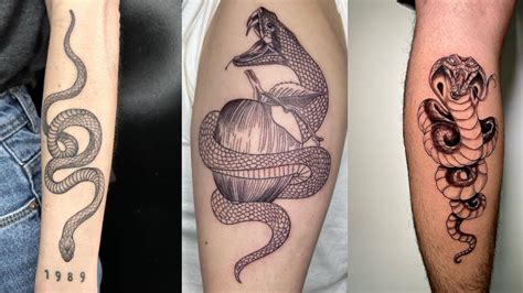 Forearm snake tattoo designs for men photos