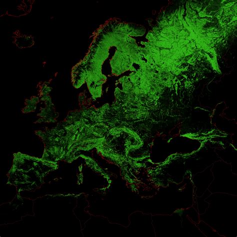 Maps of tree cover in Europe | Boing Boing