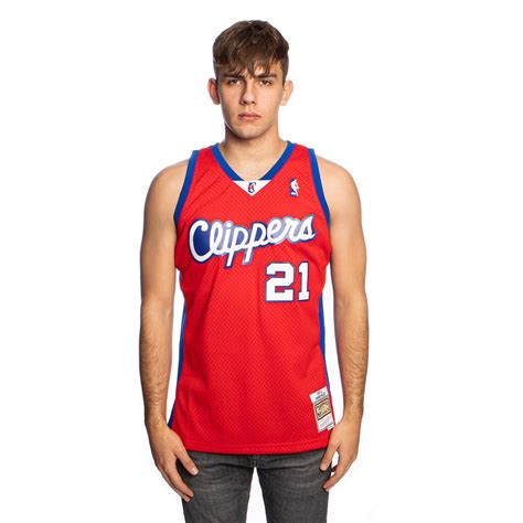 Mitchell & Ness Los Angeles Clippers #21 Darius Miles university red Swingman Jersey | Bludshop.com