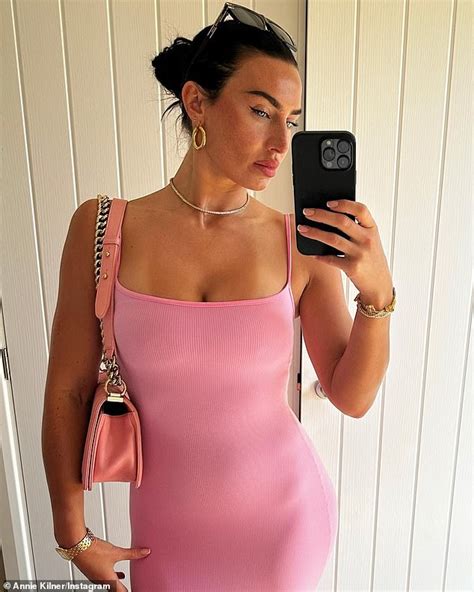 Kyle Walker's wife Annie Kilner puts on a jaw-dropping display in a figure-hugging pink maxi ...